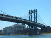 Driving over the Brooklyn Bridge