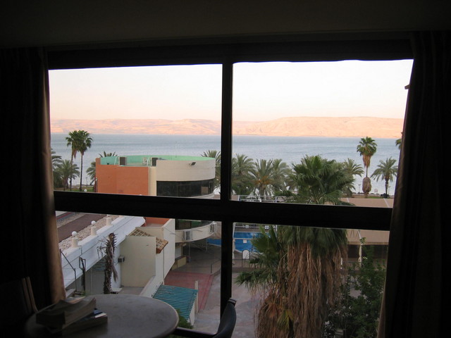 View of the Sea of Galilee from my room