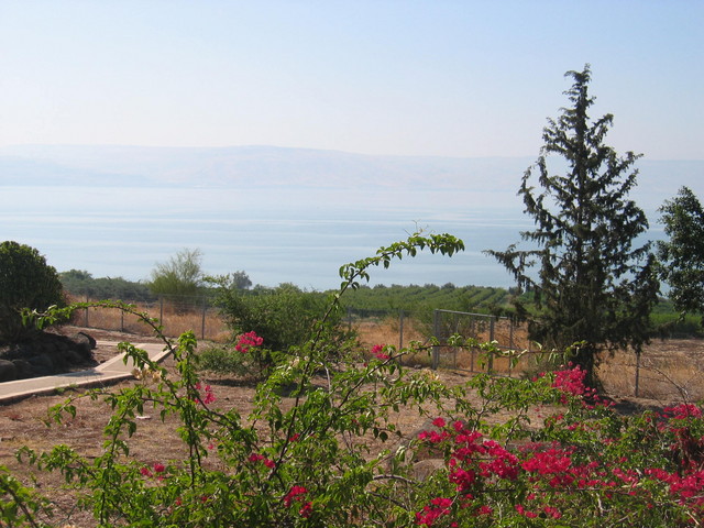 View of Sea of Galilee from Mt. Beatitudes