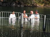 Kristy being baptized