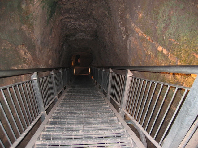 Going down into the underground spring