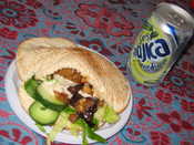 Lunch - Falafel & Grapefruit Fanta