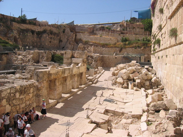 Outside the Western Wall of the Temple Mount