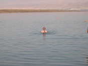 Me floating in the Dead Sea