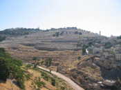 View of Mt. of Olives from City of David - The Jewish Cemetary can be seen on the hill