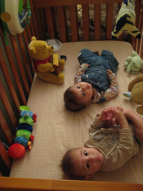 The kids in the crib