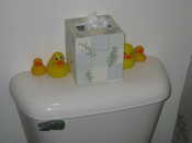 Duckies in the bathroom