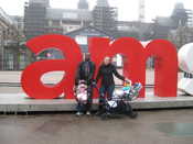 Us by the Amsterdam sign