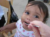 Jasmine loved the raspberry sorbet