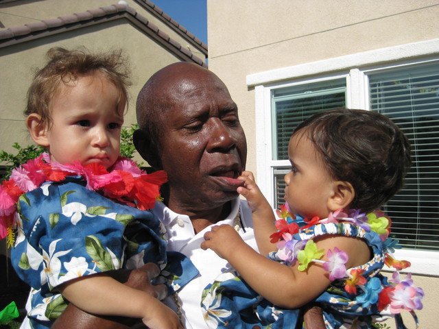 The kids & their Grandpa Reuben