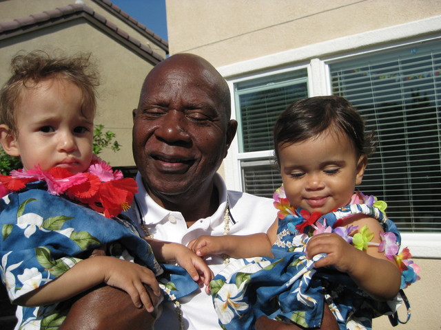 The kids & their Grandpa Reuben