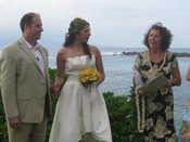 Laura & Justin with Officiant