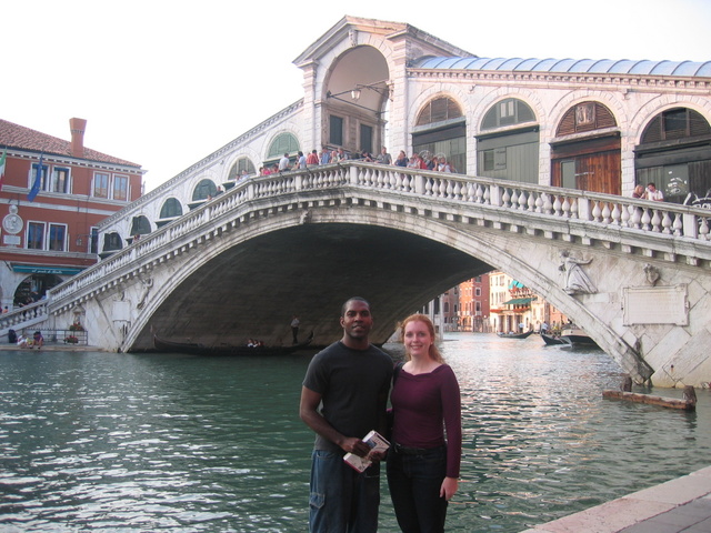 M & K at Rialto Bridge