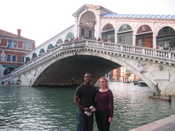 M & K at Rialto Bridge