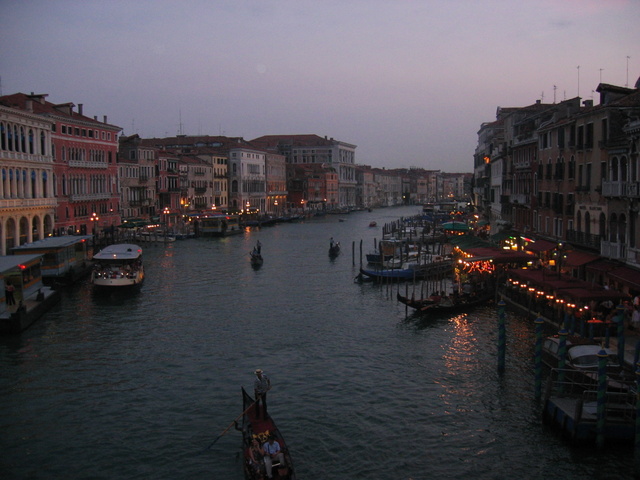 View from Rialto Bridge at Night