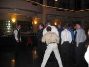 Mike trying to catch the garter....sort of!