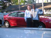 Mike, Katie, and our "compact" car