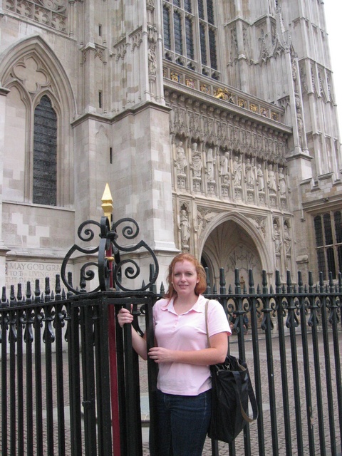Katie at Westminster Abbey