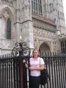Katie at Westminster Abbey