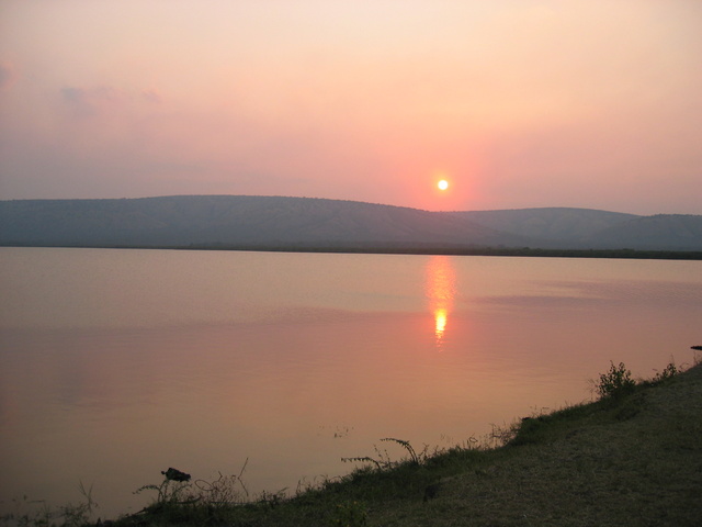 Sunset over the lake