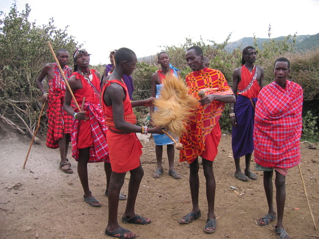 Maasai Men Dancing