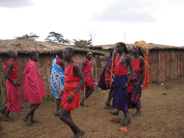 Maasai Men Dancing