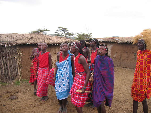 Maasai Men Chanting