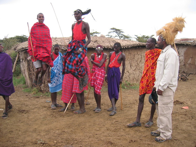 Mike in Maasai Village