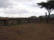 Houses (made of cow dung, built by the women)