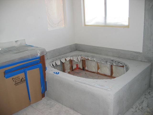 Master Bath -- No tile yet