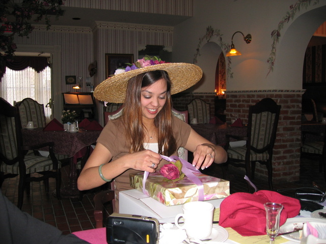 Marcie Unwrapping Gifts