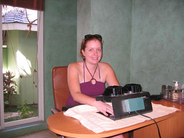 Katie Getting Her Nails Done