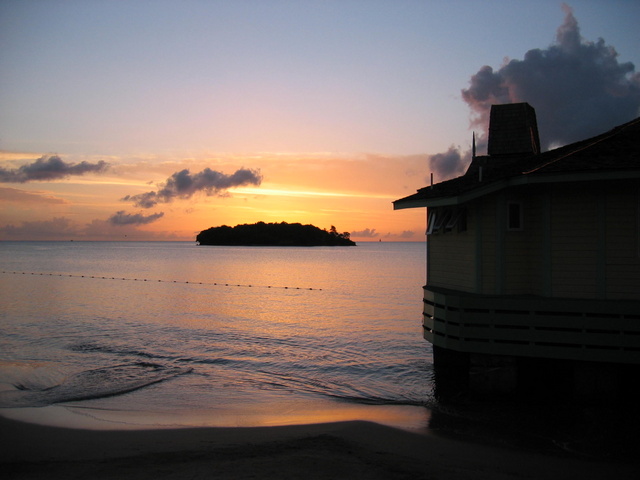 Sunset at Sandals Halcyon