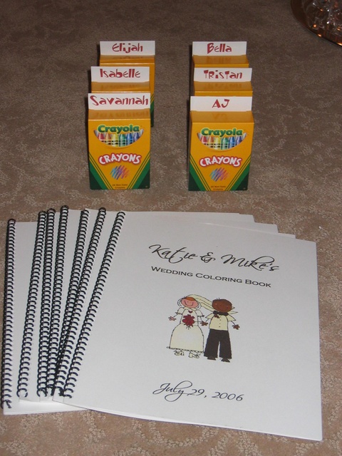 Coloring Books & Crayon Name Cards