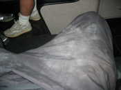 I spilled baby powder on myself