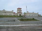 Outside the stadium