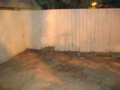 Backyard in construction